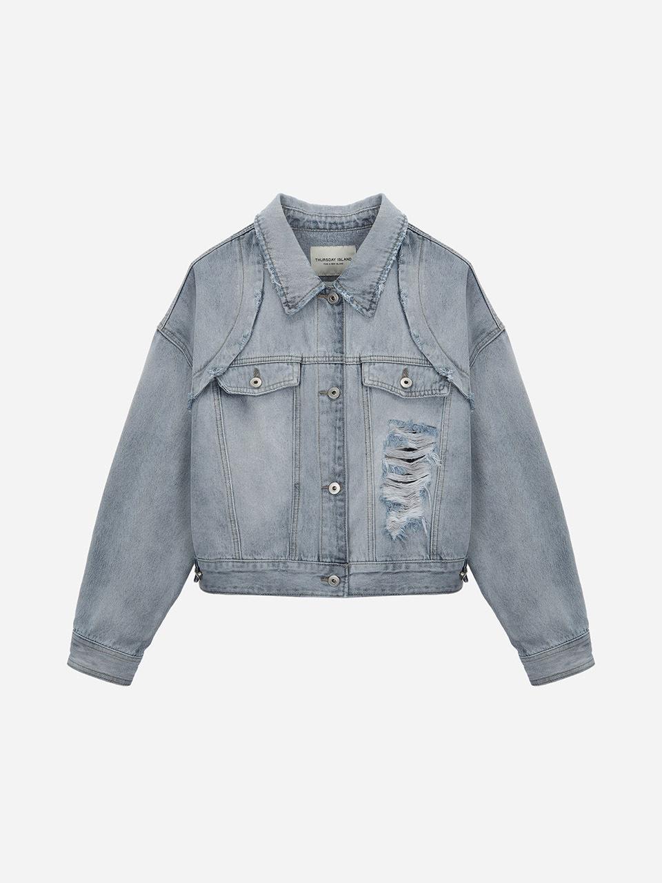 Thursday Island Shoulder Panel Denim Jacket (T250MJK901W)