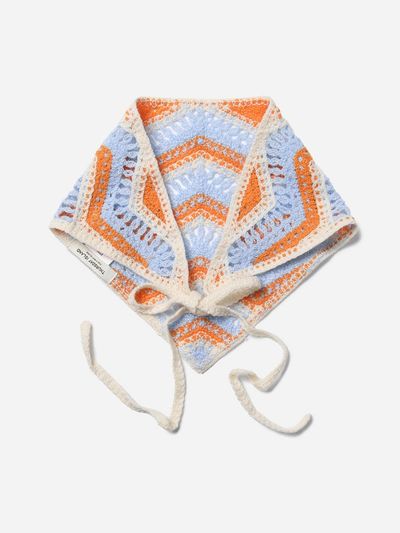 Thursday Island Striped Knit Triangle Scarf (T252MSF137W)