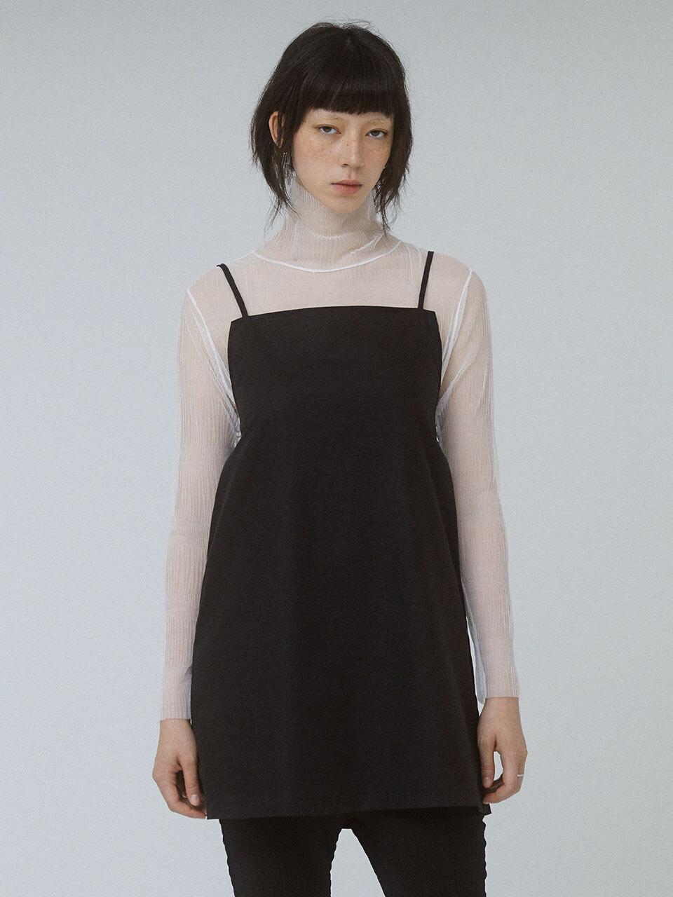 tibaeg SHEER PLEATS LACE TOP