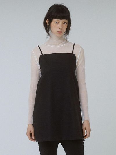 tibaeg SHEER PLEATS LACE TOP