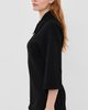 Tibi Tibi Bonded Viscose Zip Front Short Sleeve Slim Tunic Black - 4