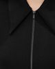 Tibi Tibi Bonded Viscose Zip Front Short Sleeve Slim Tunic Black - 5
