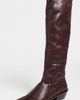 Tibi Tibi Bronson Faux Leather Boots Wine - 2
