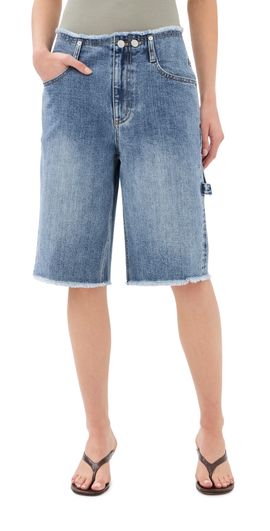 Tibi Tibi Classic Wash Newman Shorts Classic Blue