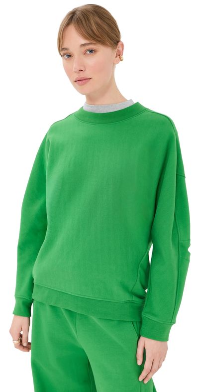 Tibi Tibi Cocoon Crewneck Sweatshirt Green