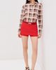 Tibi Tibi Creased Stretch Crepe Print Skort Red - 5