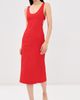 Tibi Tibi Creased Stretch Crepe Racerback Dress Red - 2