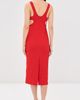 Tibi Tibi Creased Stretch Crepe Racerback Dress Red - 3