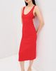 Tibi Tibi Creased Stretch Crepe Racerback Dress Red - 5