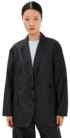 Tibi Tibi Crispy Nylon Liam Blazer Black S