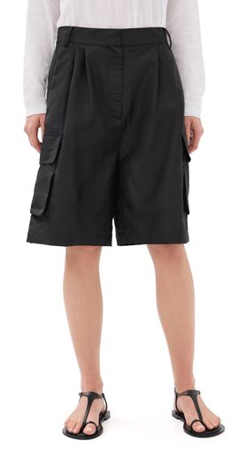 Tibi Tibi Crispy Nylon Stella Shorts Black