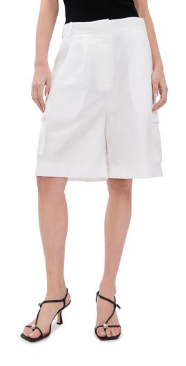 Tibi Tibi Crispy Nylon Stella Shorts White