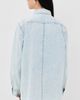 Tibi Tibi Denim Shirting Charlie Slim Shirt Bleached Denim - 3
