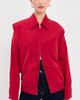 Tibi Tibi Fall Nylon Snap Bomber Red - 2