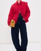 Tibi Tibi Fall Nylon Snap Bomber Red - 5