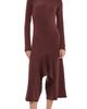 Tibi Tibi Feather Weight Neoprene Drape Dress Bordeaux - 1