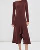 Tibi Tibi Feather Weight Neoprene Drape Dress Bordeaux - 2