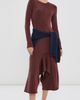Tibi Tibi Feather Weight Neoprene Drape Dress Bordeaux - 5