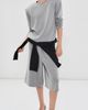 Tibi Tibi Feather Weight Viscose Neoprene Relaxed Shorts Grey - 5