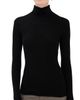 Tibi Tibi Featherweight Ribbed Split Neck Turtleneck Sweater Black - 1