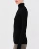 Tibi Tibi Featherweight Ribbed Split Neck Turtleneck Sweater Black - 4