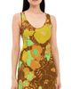 Tibi Tibi Kamara Print Racerback Short Dress Brown Multi - 1