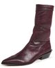 Tibi Tibi Leo Faux Leather Boots Wine - 1