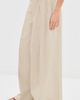 Tibi Tibi Luxe Twill Tucked Pleated Trousers Taupe - 5