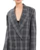 Tibi Tibi Papery Wool Easy Mens Plaid Blazer Grey Multi - 1