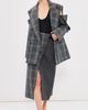 Tibi Tibi Papery Wool Easy Mens Plaid Blazer Grey Multi - 2