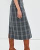 Tibi Tibi Papery Wool Plaid Double Apron Skirt Grey Multi - 4