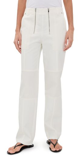 Tibi Tibi Patchwork Twill Cargo Fischer Jeans White