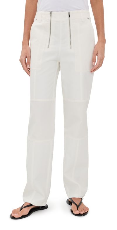 Tibi Tibi Patchwork Twill Cargo Fischer Jeans White