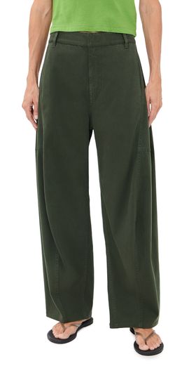 Tibi Tibi Petite Sid Reactive Garment Dyed Stretch Pants Army Green