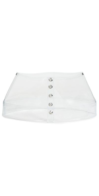Tibi Tibi PVC Peplum Belt Clear
