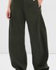 Tibi Tibi Reactive Garment Dyed Stretch Twill Sid Pants Army Green - 2