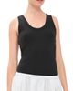 Tibi Tibi Ribbed T Racerback Tank Black - 1