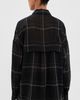 Tibi Tibi Sheer Wool Gauze Oversized Check Shirt Black multi - 3