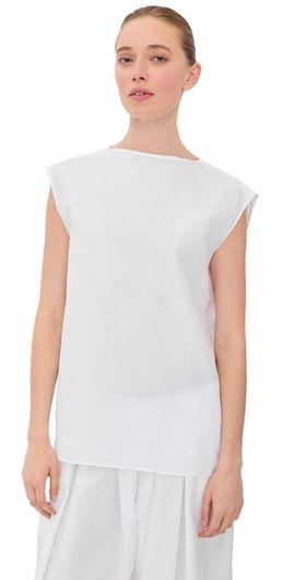 Tibi Tibi Summer Nylon Sleeveless Cocoon Top White