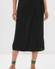 Tibi Tibi Summer Slip Wrap Skirt Black - 2