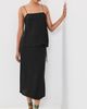 Tibi Tibi Summer Slip Wrap Skirt Black - 5