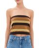 Tibi Tibi Super Fine Gauge Striped Perfect Tube Top Brown Multi - 1