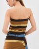 Tibi Tibi Super Fine Gauge Striped Perfect Tube Top Brown Multi - 3