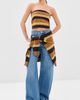 Tibi Tibi Super Fine Gauge Striped Perfect Tube Top Brown Multi - 5