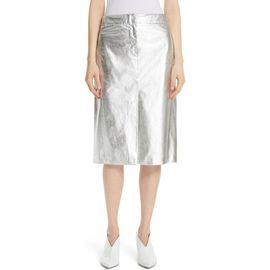 Tibi Tibi Tech Faux Leather Trouser Skirt