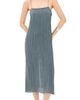 Tibi Tibi The Crinkle Slip Dress Dark Grey - 1