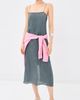 Tibi Tibi The Crinkle Slip Dress Dark Grey - 2