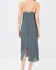 Tibi Tibi The Crinkle Slip Dress Dark Grey - 3