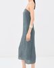 Tibi Tibi The Crinkle Slip Dress Dark Grey - 4