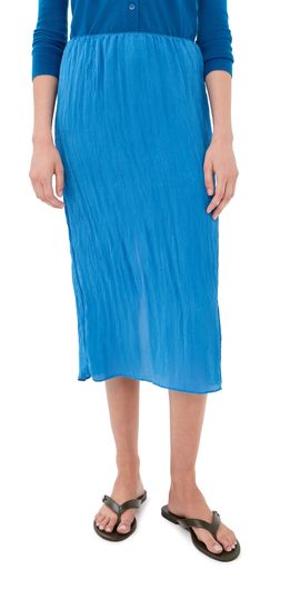 Tibi Tibi The Crinkle Slip Skirt Bright Blue